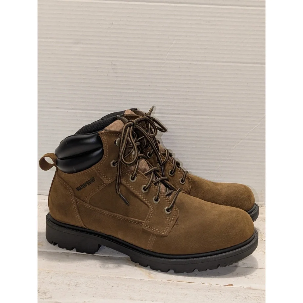 Brahma Leather Suede Waterproof Work Boots Men's Size 10W #MNBR0544411